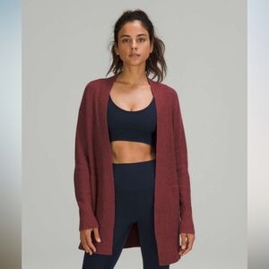 Lululemon CashluTM Women's Wrap Cardigan Heathered Mulled Wine XS/S
